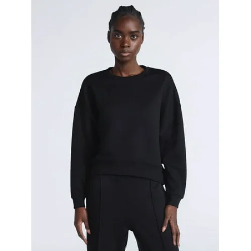 Scoop Women's and Women's Plus New Scubaknit Cropped Sweatshirt with Drop Sleeves, Sizes XS-4X