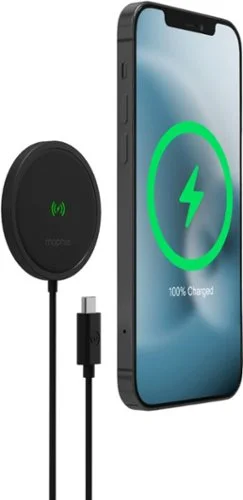 mophie Snap+ 15W Fast Charge Wireless Charger with MagSafe Compatibility - Black