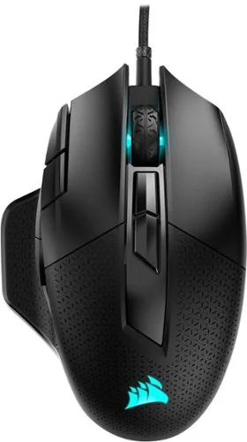 CORSAIR Nightsword RGB Tunable FPS/MOBA Wired Optical Gaming Mouse with Adjustable Weights - Black