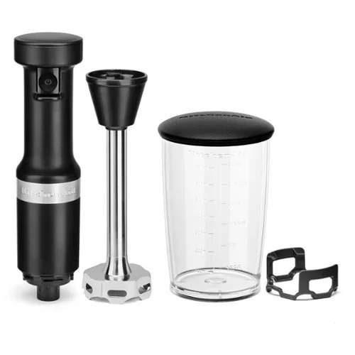 KitchenAid Corded Variable-Speed Immersion Blender with Blending Jar - Black