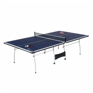 MD Sports Official Size Indoor Table Tennis Pong Table, 4 Piece Foldable Design with Net
