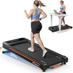 MERACH W50 Walking Pad Treadmills for Home, 12% Auto Incline, 400lbs Capacity