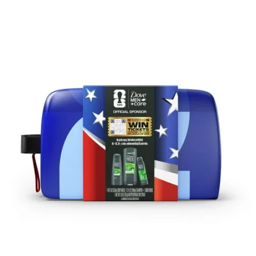 3 Count Dove Men+Care Soccer Themed Holiday Gift Set with Body Wash, Deodorant & Shampoo/Conditioner