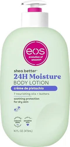 eos Shea Better Body Lotion Crème de Pistachio, 16 fl oz, Vegan Skin Care with Shea