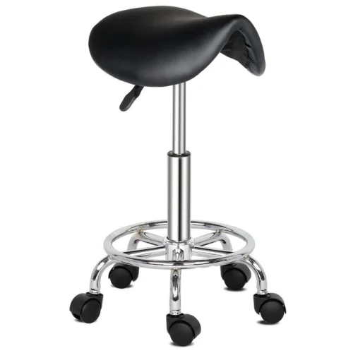 Hydraulic Rolling Swivel Saddle Stool Salon Tattoo Chair for Facial Massage