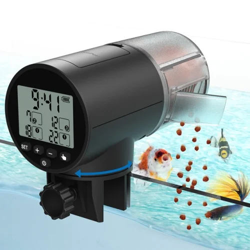 JuzPetz Automatic Fish Feeder for Aquarium, Digital Auto Fish Feeder Dispenser
