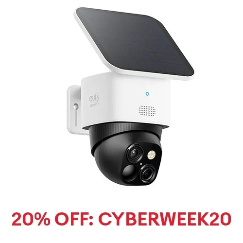eufy SoloCam S3 Solar Wireless Security Camera 360°PTZ 3K Dual-Cam Night Vision