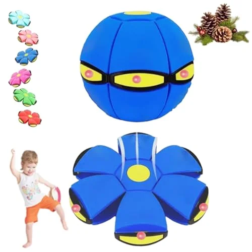 Peocryy Magic Bouncing Ball, Flying Saucer Toy, Dual Form, 6 Light, Parent-Child Interaction