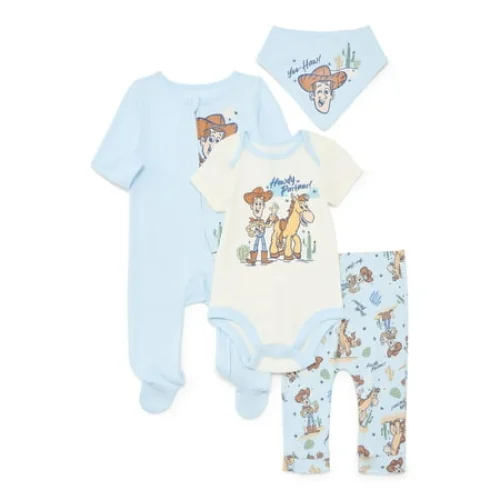 Toy Story Baby Layette Newborn Essentials Gift Set, 4-Piece, Sizes Newborn-12 Months
