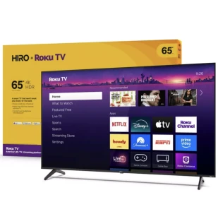 Hiro 4K HDR Smart TV Flat Screen LED Television with Roku TV