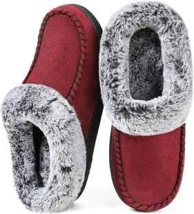 ULTRAIDEAS Women's Memory Foam House Slippers with Hard Bottom