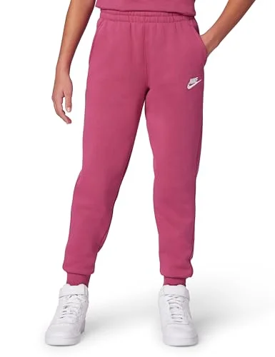 Nike Kid's Sportswear Club Fleece Joggers, Sweet Beet/White, Large