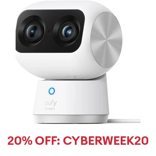Certified Refurbished eufy Indoor Security Camera S350 4K UHD Dual Cam 360°PTZ 8×Zoom