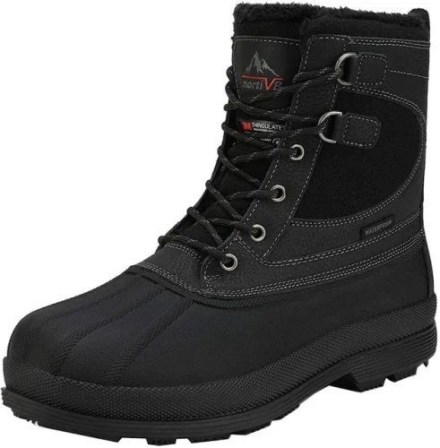 NORTIV 8 Men's Snow Boots Insulated Waterproof Rugged Duty Outdoor Winter Boots