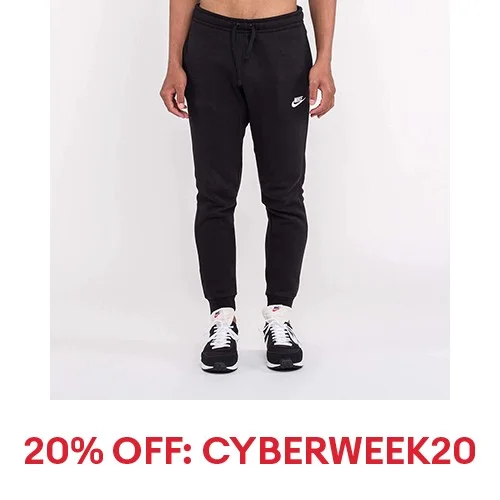 Nike Men's Sweatpants Athletic Wear Ribbed Cuff Drawstring Fitness Fleece Jogger