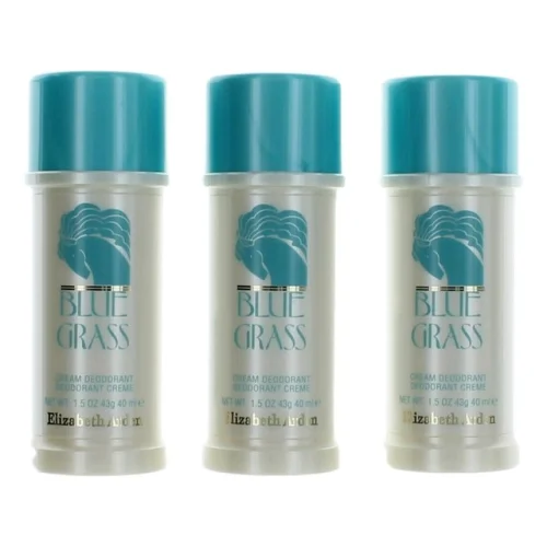 3 x 1.5oz Blue Grass by Elizabeth Arden Cream Deodorant for Women (4.5oz Total)