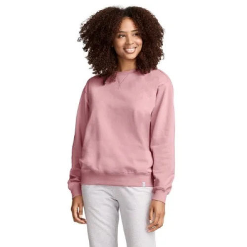 Jockey Women's Unwind Lounge Crew Sweatshirt L Cosmetic Pink