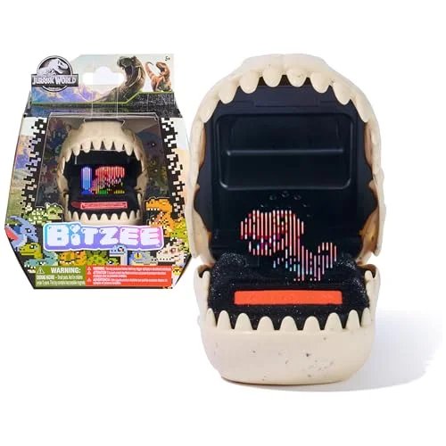 BITZEE, Jurassic World Interactive Dinosaur Toy with 25 Dinosaurs Inside, Reacts to Touch, Pods Connect & Interact, Digital Pet Gifts & Stocking Stuffers for Kids