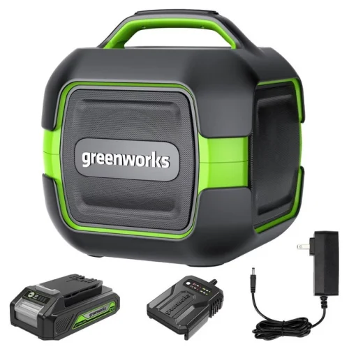 Greenworks POWERALL 24V Outdoor Bluetooth Portable Speaker with 2Ah Battery