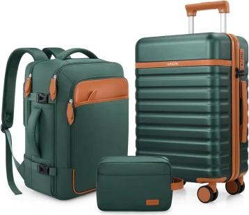 UKEIN Luggage Sets 3 Piece, Carry On Luggage 20in With Spinner Wheels
