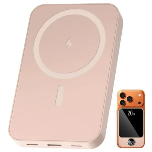 Magnetic Wireless Portable Charger, 10000mAh Power Bank with PD20w Fast Charging, USB C in&Out Battery Pack, Compatible with Mag-Safe for iPhone 17/16/15/14/13 Series, Samsung, Android, and More