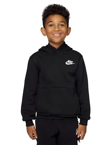 Nike Club Fleece Pullover Hoodie Black/White