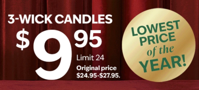 Bath & Body Works: 3-Wick Candles (Various Scents)