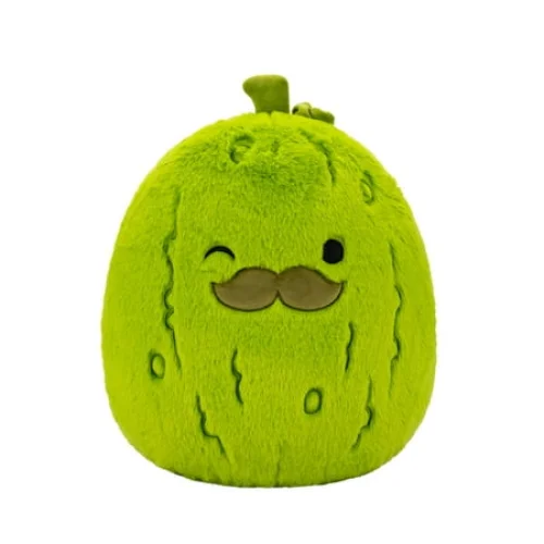 Squishmallows FuzzAMallow Official 16 inch Charles the Green Pickle with Mustache - Child's Ultra Soft Stuffed Plush Toy