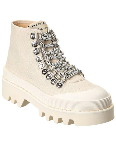 Proenza Schouler Canvas & Leather Boot Women's