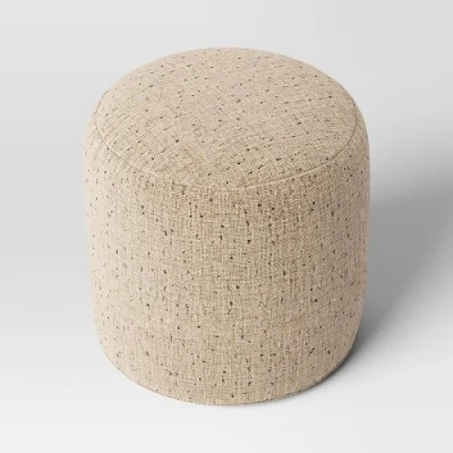 Speckled Pouf Ottoman Speckled Beige- Room Essentials™