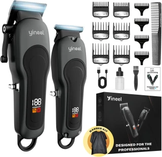 Yineel Hair Clippers for Men, Professional Cordless Clippers & Trimmer Set