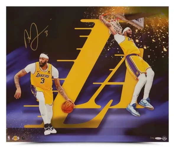Anthony Davis Signed Autograph 20X24 Photo Lakers "Run LA" #/103 UDA Upper Deck
