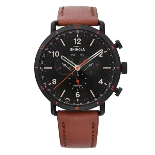 Shinola The Canfield PVD Steel Black Dial Men Quartz Watch S0120194491