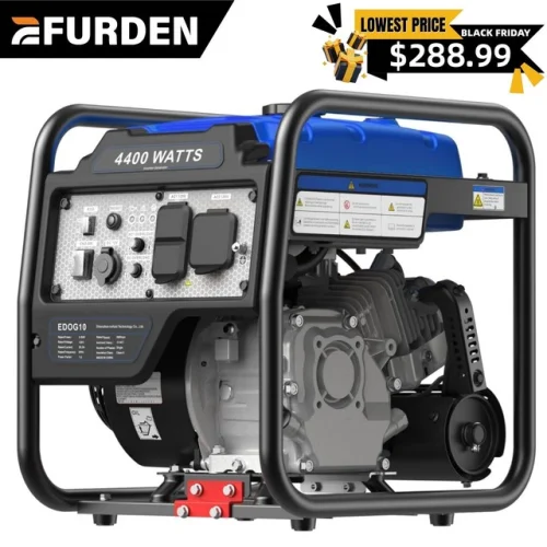 4400-Watt Portable Inverter Generator, Gas Powered Generator for Emergency Home