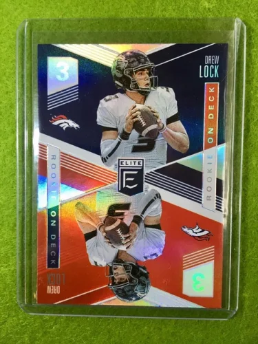 Drew Lock Prizm Rookie Card Jersey #3 Broncos Refractor RC 2019 Elite On Deck