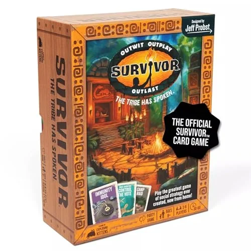 Exploding Kittens Survivor: The Tribe Has Spoken Card Game - 3 to 6 Players - Ages 8+ - 30 Minutes to Play
