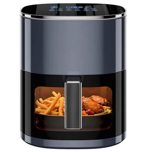 Simple Deluxe 12-in-1 Air Fryer 6.34 Qt Digital Preset with Window, Nonstick Basket, 1700W