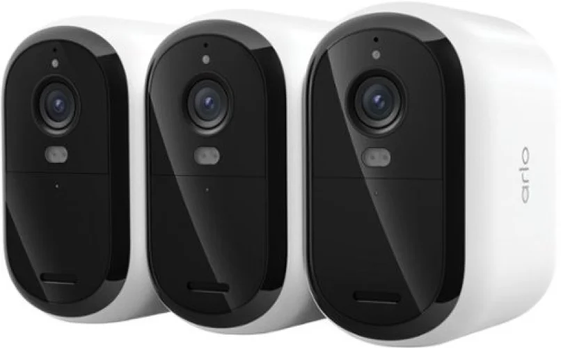 3-Cam Arlo Essential XL Outdoor Security Camera 2K (3rd Gen, 2025 Release) - Wireless, White