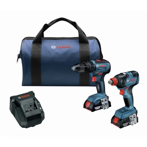 Bosch GXL18V-240B22-RT 18V Li-Ion 2-Tool Combo Kit (2 Ah) Certified Refurbished
