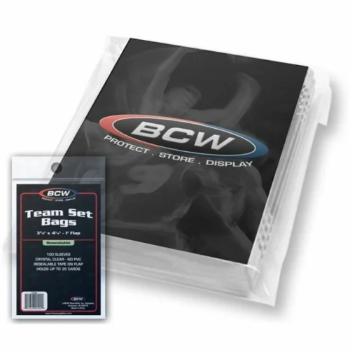 1 Case of 10000 BCW Resealable Team Set Bags 3 3/8 x 5"
