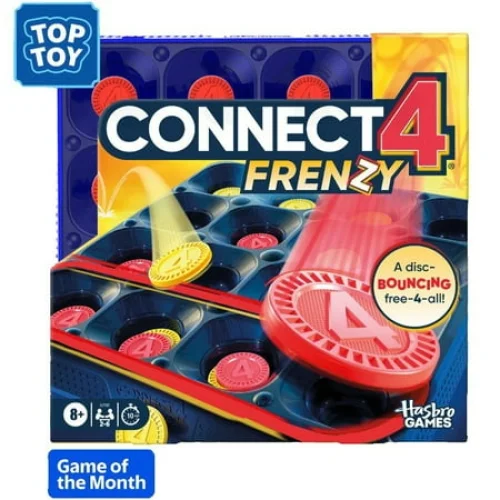 Connect 4 Frenzy Game, Bounce Discs 4 the Win, Family Party Games for Kids and Adults, 8+