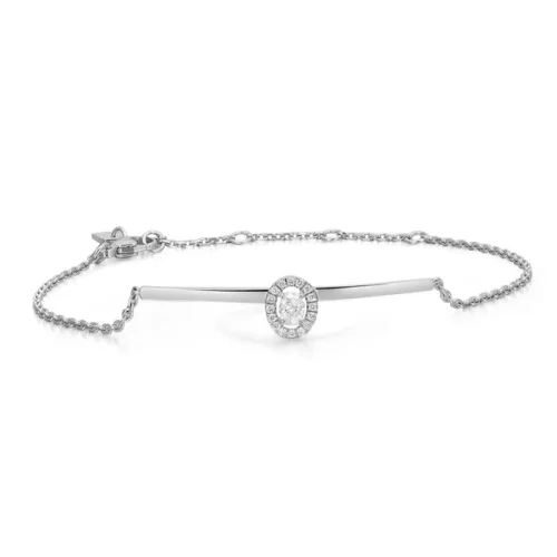 Messika 0.25Cttw Glam'Azone Diamond Chain Bracelet 18K White Gold