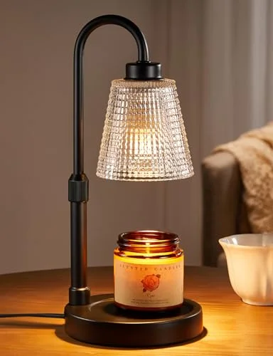 Innqoo Candle Warmer Lamp with Timer, Dimmable Wax Melts Warmer, Adjustable Height for Jar Candles