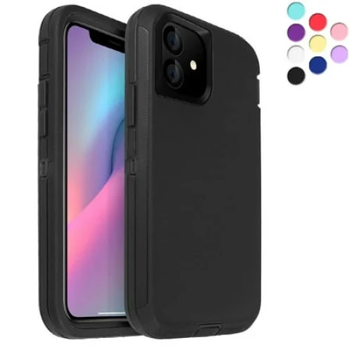 Entronix Heavy Duty Case for iPhone 11, Shockproof Rugged Design, 12-Month Warranty, Black