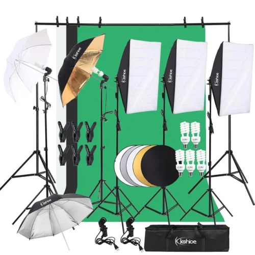 30pcs Photo Studio Photography 45W Light Kit Umbrella Softbox Backdrop Stand Set