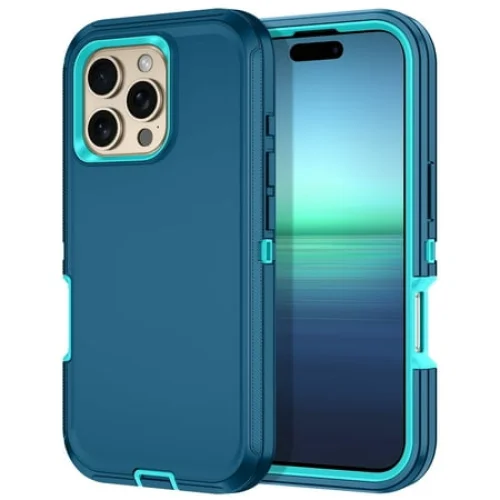 Petocase For iPhone 16 Pro Case,Shockproof Rugged Full Body Protection Heavy Duty Dust/Drop Proof 3-Layer Cover Case for iPhone 16 Pro 6.3'' 2024,Green