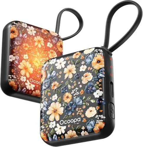 Ocoopa Hand Warmers Rechargeable UT5 Nano – Slim Electric Pocket Heater, Smart Temp Control, 14Hrs Battery, UL Safety, Travel Essentials, Gifts for Women, Christmas, Camping, Stocking Stuffers