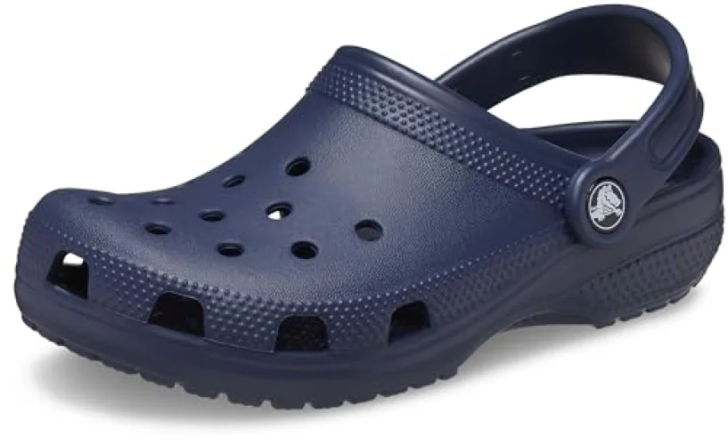 Crocs Kids Classic Clog (Little Kid/Big Kid) - Clogs for Kids - Synthetic Lining - Circulation Nubs Navy 6 Big Kid M