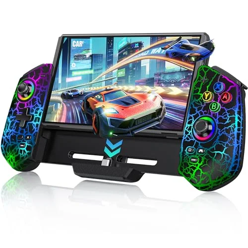 Switch Controller with Hall Joystick for Nintendo Switch/OLED, Wired Switch Pro Remote Controller with Turbo/4 Game Slot/Dual Motor,Handheld Joypad Replacement for Nintendo Switch Controller