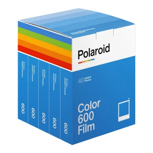 Polaroid Color Film for 600 Cameras 5 Pack 40 Pictures RARE